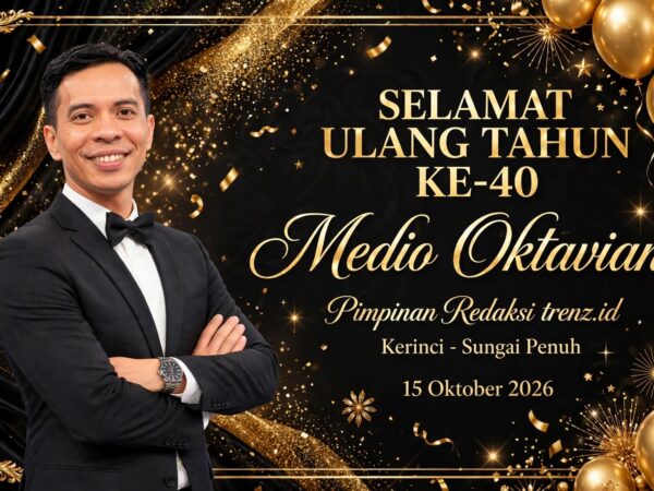 HUT ke-40, Medio Oktaviano Sampaikan Terima Kasih kepada Masyarakat, Pemkot dan DPRD Sungai Penuh